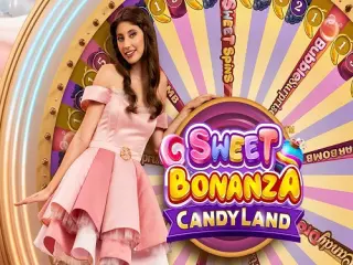 Juego de dulces con colores vivos y estilo arcade de premios